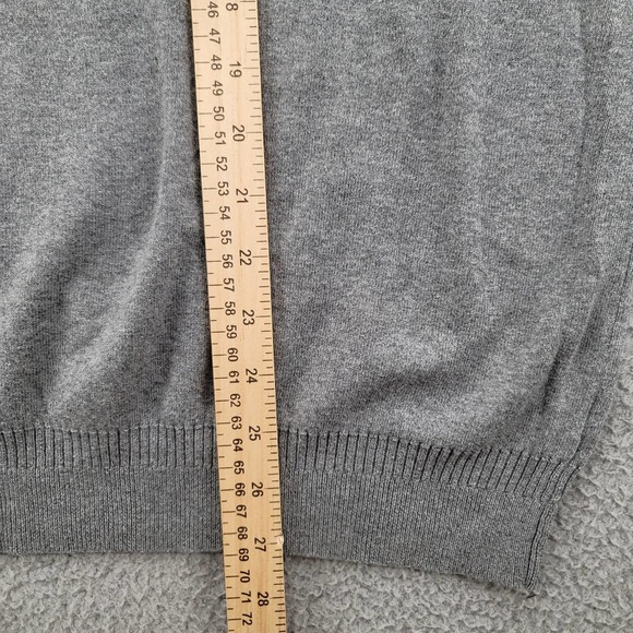 Calvin Klein Sweater Mens XL Gray V-Neck Long Sleeve Pull over Elastic Waist - Picture 12 of 14